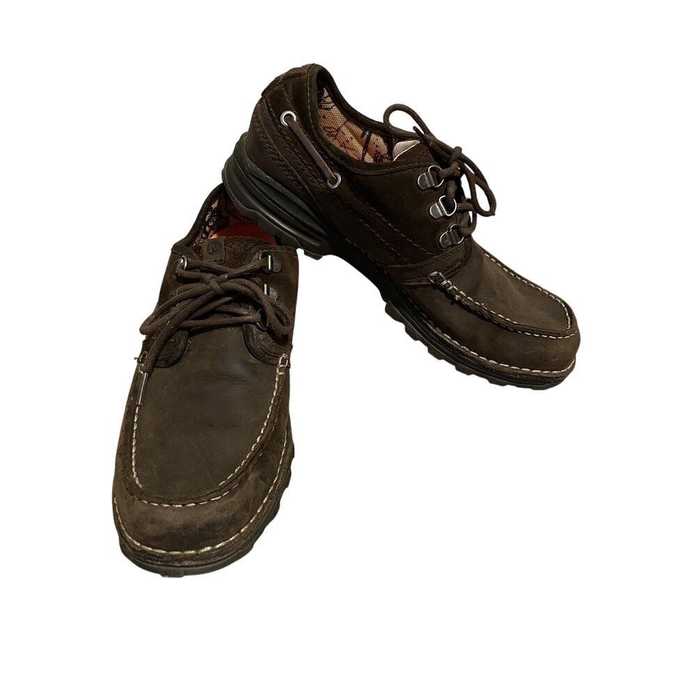 Merrell Palvai Expresso Brown Suede Leather Loafer Outdoor Shoes Mens Size 9